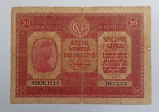 Italia Nodo Basso Regionale Veneziano 20 Lire Veneta 1918 P#m.7 - g-vg
