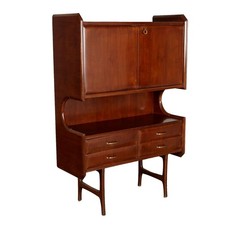 Mobile Vintage a 4 Cassetti Legno Ottone Italia Anni 50-60