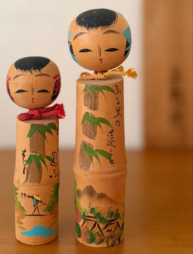 Set bambola kokeshi disegno - set,