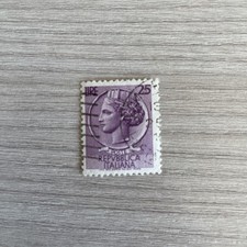 Francobolli Italiani Rari Francobollo Italia 25 Lire- Siracusana Poste