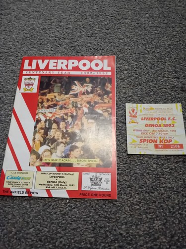 Liverpool v genova - 18/03/92,