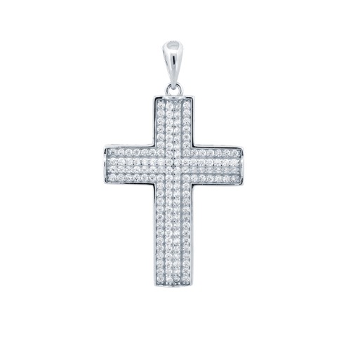 Ciondolo croce argento