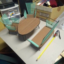 Set tavolo 2 sedie tavolino e panca Giocattolo Vintage 