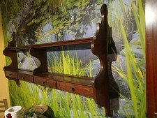 Piattaia ANTICA Espositore Pensile Vetrina Cassetti Libreria Etagere Credenza