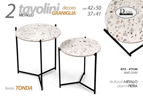 Set tavolini tondi metallo - tondi,