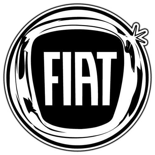 Adesivo fiat bianco - fiat, e