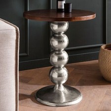 FineBuy Tavolino Alto Rotondo
