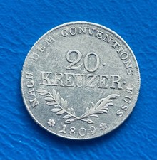 Austria 20 incrociatori 1809 - argento - rivolta sotto Andreas Hofer ss/vzgl.