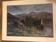 ARTISTA SARDO - MELKIORRE MELIS OLIO SU TELA DILGENZA 48 X 33 CM CVFRA