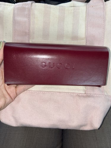 Gucci custodia occhiali pelle