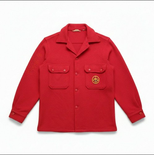 Giacca camicia jac lana rossa