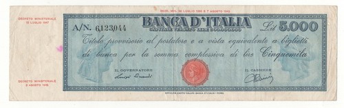 5000 lire titolo provvisorio - 5000,