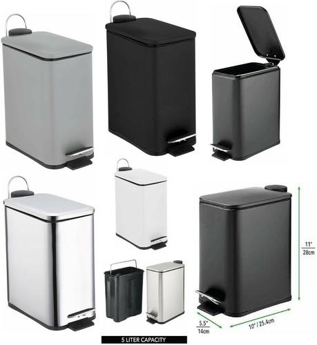 Pattumiera pedale slim wc - pattumiera,