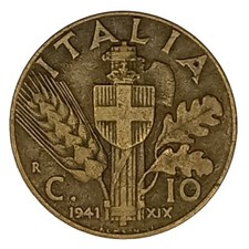 10 CENTESIMI IMPERO 1941 - VITTORIO EMANUELE III.