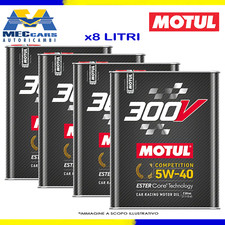 8 LITRI MOTUL 300V COMPETITION 5W40 OLIO MOTORE PER AUTO NUOVA FORMULA