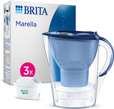 BRITA Caraffa Filtrante Acqua Marella Blu (2.4L) Incl. 3 X BRITA Filtri MAXTRA P