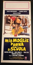 LOCANDINA MIA MOGLIE TORNA A SCUOLA CARMEN RUSSO MONTAGNANI MERLINI ROBUTTI SEXY