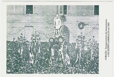 BARI  CORATO D'ALTRI TEMPI - RIPR.  INAUGURAZIONE MONUMENTO A GARIBALDI NEL 1885