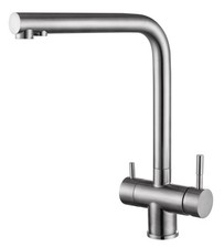 Rubinetto miscelatore INOX satinato 3 vie purificatore osmosi inversa 52691