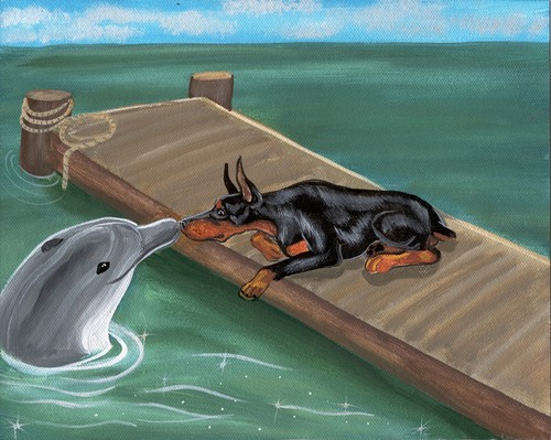 Stampa doberman - x, "