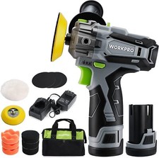 WORKPRO 12V Lucidatrice Senza Fili 3" Mini Kit Macchina Tampone e Levigatrice Dettagli Auto