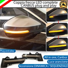 COPPIA FRECCE SPECCHIETTI LED DINAMICHE PROGRESSIVE SEQUENZIALI VW TIGUAN MK2