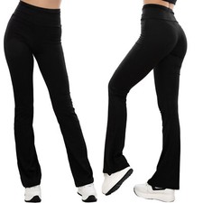 Pantaloni donna zampa flare campana fitness tuta basic sportivi TOOCOOL H908