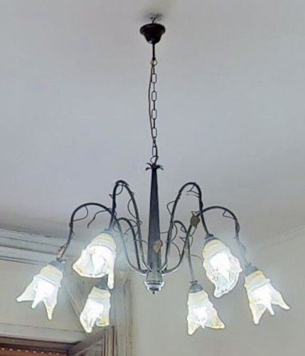 Lampadario ferro battuto a - battuto,