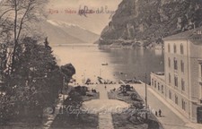 1914? Riva cartolina Lago di Garda piazza e porto Trento