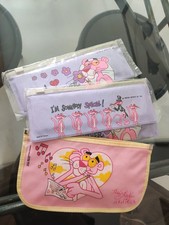 Lotto 4 Pezzi ASTUCCIO PINK PANTHER a bustina scolastico anni 80 NUOVO VINTAGE