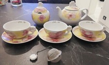 SET THUN SERIE JASMINE 3 TAZZE GRANDI ZUCCHERIERA E TEIERA CAFFE AL VOLO COFFE C