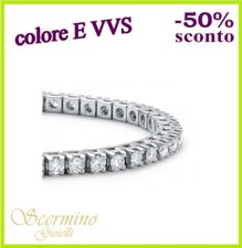 BRACCIALE TENNIS ORO BIANCO 