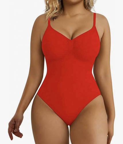 Body donna rosso perizoma
