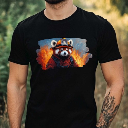 Shirt uomo panda rosso come - panda,