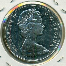 1965 CANADA DOLLAR, CHOICE PROOFLIKE BU FROM MINT SET, GREAT PRICE! 