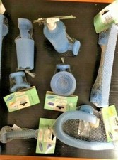 Stock Gedy Oscar Set 7 accessori da bagno resina blu biadesivo viti 