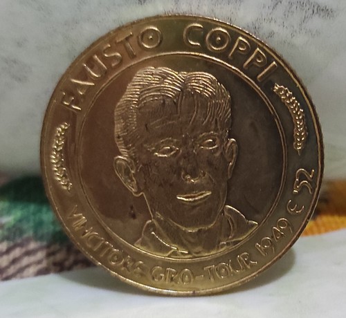 Fausto coppi medaglia moneta - coppi.,
