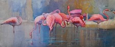 Flamingos By Sydney Long -