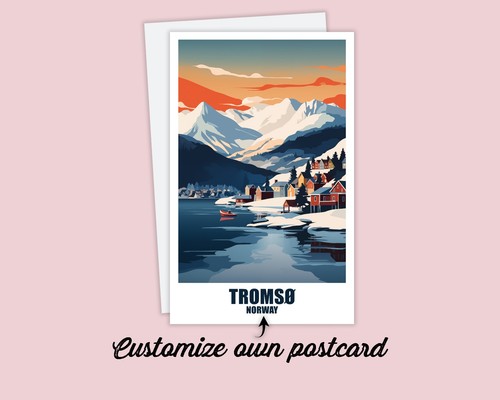 Tromso cartolina poster - e,