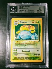 Pokémon Venusaur Set base Holo BGS 3 Ita No Shining Goldstar