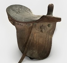 Antica sella donna lato occidentale cavallo attacco casale cabina arredamento rustico vintage