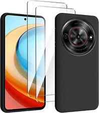 CUSTODIA TPU NERO COVER CASE per ZTE BLADE A75 5G + PELLICOLA VETRO TEMPERATO