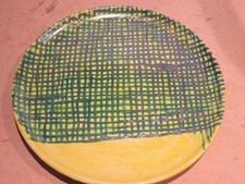 Vecchio piatto ceramica - vecchio, in