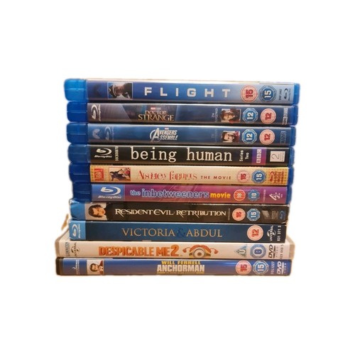 Blu rays and dvd titles - and,