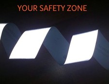 3M 8910 HI VISIBILITÀ RIFLETTENTE CUCITO SU NASTRO, 1" o 2", ARGENTO, SCEGLI LUNGHEZZA