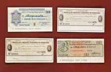 4 Mini Assegni da 50 Lire del