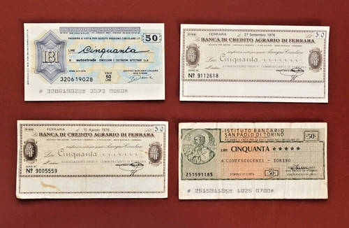 Mini assegni lire - assegni, da