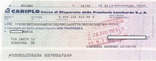 Milano - Assegno della Cassa
