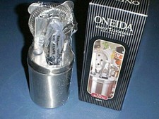 ONEIDA Set 5 Pezzi Barra Inox Kit Attrezzi Barman - Pinze Ghiaccio, Apribottiglie + NUOVO!