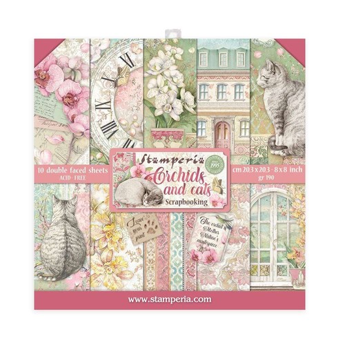 Blocco carte scrap orchids - blocco,
